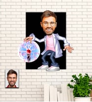 Kişiye Özel MÜHENDİS Bey Hediye Karikatürlü Uv Baskılı Ahşap Tablo