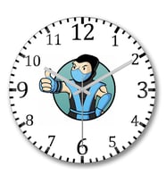 Sub Zero Vault Boy Duvar Saati Bombeli Gercek Cam