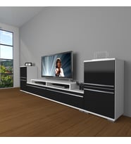 Decoraktiv Ekoflex On2 Mdf Tv Ünitesi Tv Sehpası (Beyaz-Siyah)