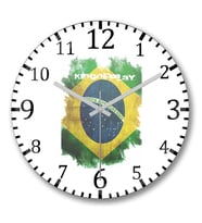 Kp Brazil Duvar Saati Bombeli Gercek Cam