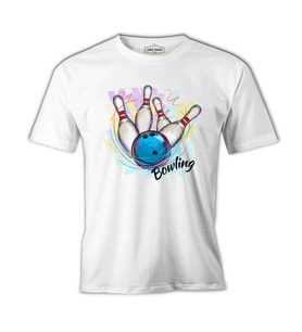 Bowling - Atış Beyaz Erkek Tshirt