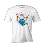 Bowling - Atış Beyaz Erkek Tshirt