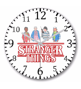 Stranger Things     Duvar  Saati Bombeli Gercek Cam