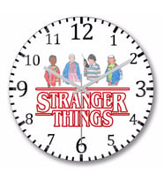 Stranger Things     Duvar  Saati Bombeli Gercek Cam