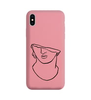 Iphone Xs Max Çizgi Tasarımlı Pudra Lansman Telefon Kılıfı