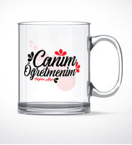 BK Gift Kişiye Özel Canım Öğretmenim Cam Kupa Bardak - 3