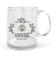 BK Gift Kişiye Özel Yılın En İyi Annesi Cam Kupa Bardak  1