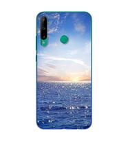 Gün Batımı Tasarımlı Süper Şeffaf Silikon Telefon Kılıfı Huawei P40 Lite E