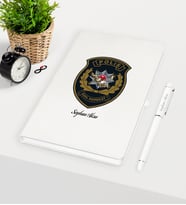 BK Gift Kişiye Özel Polis Özel Harekat Temalı Beyaz Defter Kalem Seti