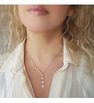 Vaoov 925 Ayar Gümüş Yedi Yıldızlı Kolye