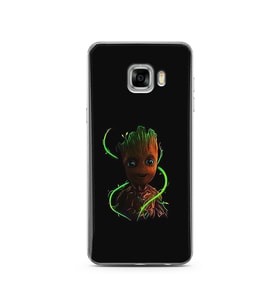 Baby Groot Tasarım Süper Şeffaf Silikon Telefon Kılıfı Samsung C5  