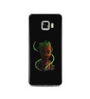 Baby Groot Tasarım Süper Şeffaf Silikon Telefon Kılıfı Samsung C5  