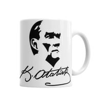 Atatürk İmzalı Kupa Bardak Porselen