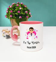En İyi Doktor Tasarımlı Doktor Kupa Bardak Pembe