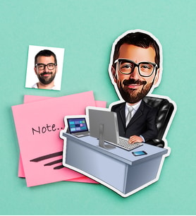 BK Gift Kişiye Özel Bay Genel Müdür Karikatürlü Ahşap Magnet (Çok Renkli)