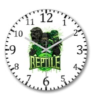 Reptile Duvar Saati Bombeli Gercek Cam