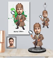 Kişiye Özel Müfettiş Karikatürlü 3 lü Hediye Seti Bay-1