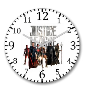 Justice League Duvar Saati Bombeli Gercek Cam
