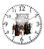 Justice League Duvar Saati Bombeli Gercek Cam