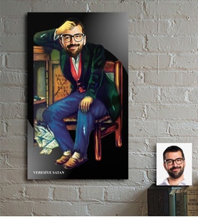 BK Gift Kişiye Özel Veresiye Satan Karikatür Ahşap Tablo