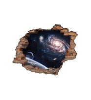 Renkselart Kirik Tuğla, Gezegenler, Uzay Boşluğu, Yildizlar, Samanyolu Duvar Sticker-211