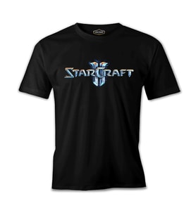 Starcraft Logo Siyah Erkek Tshirt