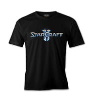 Starcraft Logo Siyah Erkek Tshirt