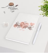 BK Gift Kişiye Özel Sevgililer Günü Beyaz Defter Kalem Seti-35