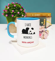 Sevimli Panda Kupa Bardak Mavi