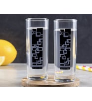 BK Gift Kişiye Özel Renkli Baskılı İsimli İkili Vodka Bardağı-121 (Beyaz)