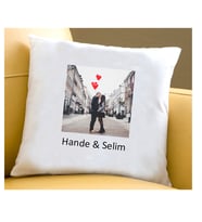 Sevgiliye İsimli Ve Fotoğraflı Hediye Yastık