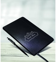 Kişiye Özel Siyah Defter Touchpen Kalem Hediye Seti Model-5