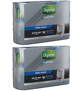 Depend Emici Külot Hasta Bezi Avantaj Pk Büyük Erkek 32 Adet