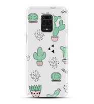 Kılıfland Xiaomi Redmi Note 9 Pro Kılıf Silikon Resimli Kapak Cactus Pattern Stok 901