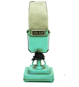 Dekoratif Metal Mikrofon