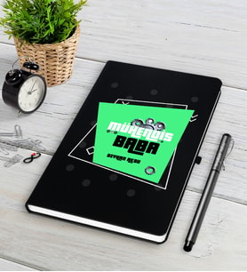 BK Gift Kişiye Özel Mühendis Baba Siyah Defter Kalem Seti-2