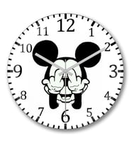 Mickey  09 Duvar Saati Bombeli Gercek Cam
