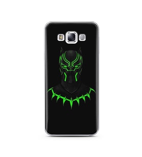 Black Panter Tasarım Süper Şeffaf Silikon Telefon Kılıfı Samsung E7