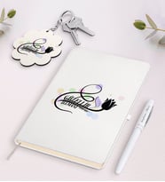 BK Gift Kişiye Özel Güzellik Uzmanı Beyaz Defter Kalem ve Anahtarlık Hediye Seti-1 (Model 1)