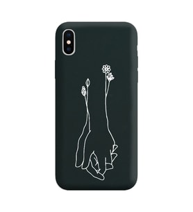 Iphone X Çizgi Tasarımlı Siyah Lansman Telefon Kılıfı