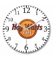 Harry Potter  Hogwarts Cafe Duvar Saati Bombeli Gercek Cam