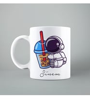 Kahvekolik Astronot Kupası Kişiye Özel