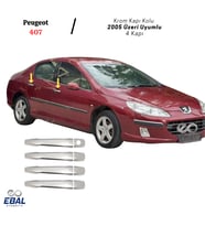 Peugeot 407 Krom Kapı Kolu 4 Kapı 2005 Üzeri Paslanmaz Çelik