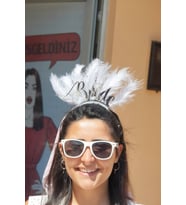 Tüylü Bride Taç, Gelin Tacı (Gümüş)