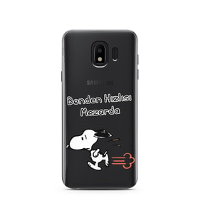 Snoopy Tasarımlı Süper Şeffaf Silikon Telefon Kılıfı Samsung J4 (2018)