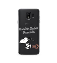 Snoopy Tasarımlı Süper Şeffaf Silikon Telefon Kılıfı Samsung J4 (2018)