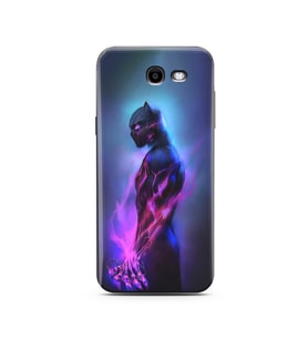 Black Panter Tasarım Süper Şeffaf Silikon Telefon Kılıfı Samsung J3 Prime