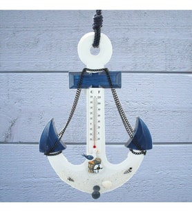 Marin Dekoratif Çapa, Termometreli, 37 cm (STD)