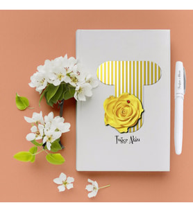 İsime Özel Hediye Harf Defter Kalem Seti - 12 (Beyaz)