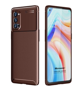 Microsonic Oppo Reno 4 Pro Kılıf Legion Series Kahverengi